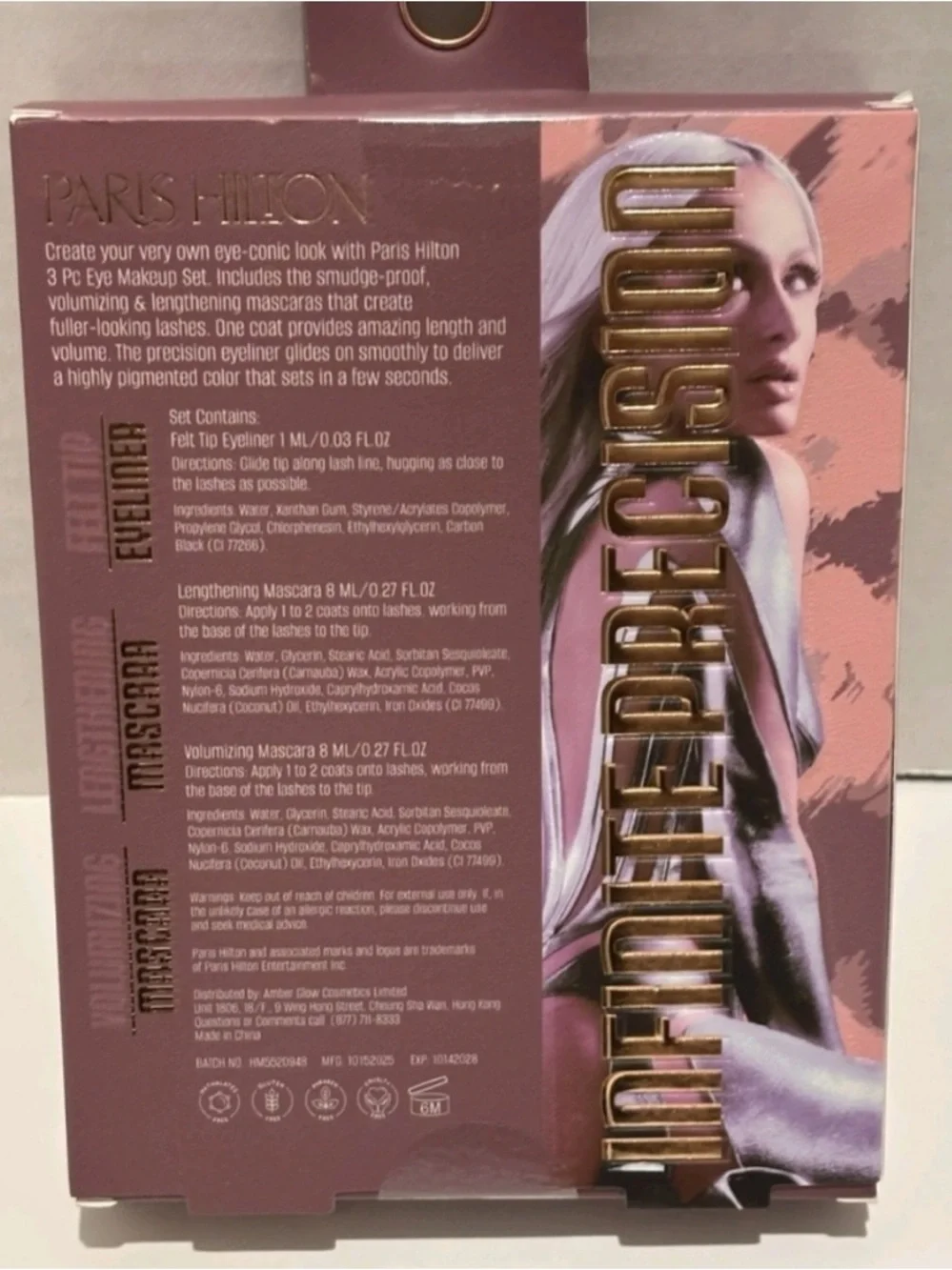 Paris Hilton Infinite Precision Eye Makeup Set - 2 Mascaras And 1 Eyeliner